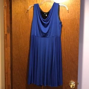 Blue silky dress